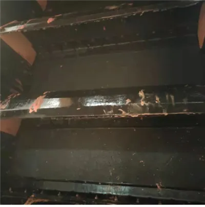 Bande transporteuse à paroi latérale ondulée anti-adhésive